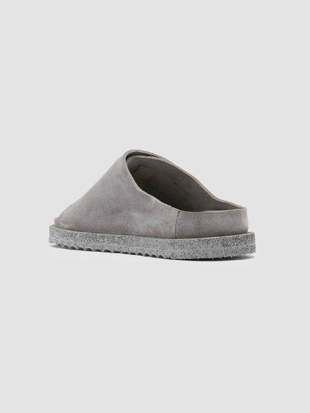 Officine Creative SANDS 106 Sandali Slide in Pelle Scamosciata Grigia Vendita Calda