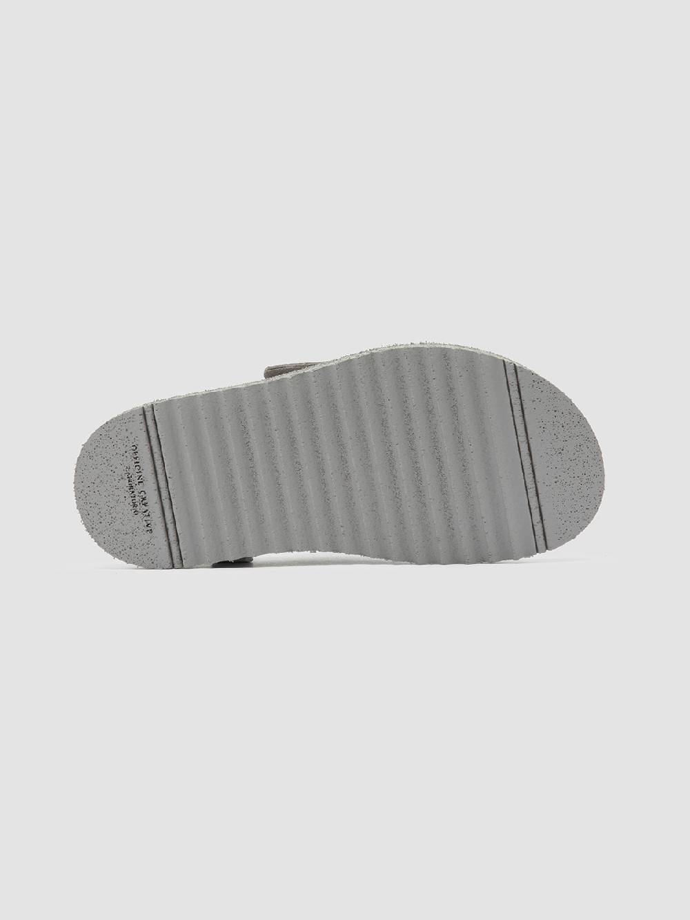 Officine Creative SANDS 106 Sandali Slide in Pelle Scamosciata Grigia Vendita Calda