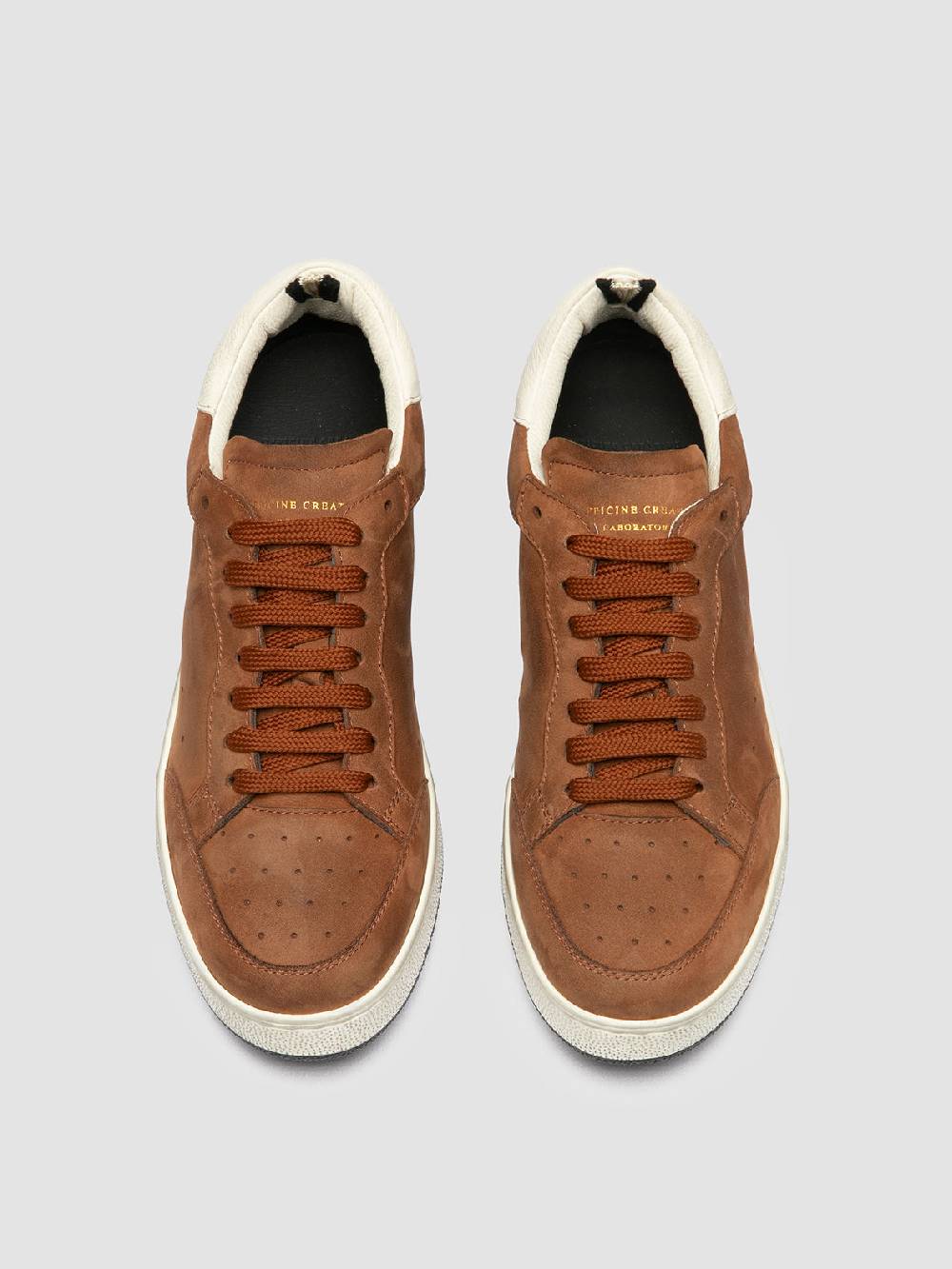 Officine Creative THE ANSWER 102 Sneaker Basse in Nabuk Marrone Vendita Economica