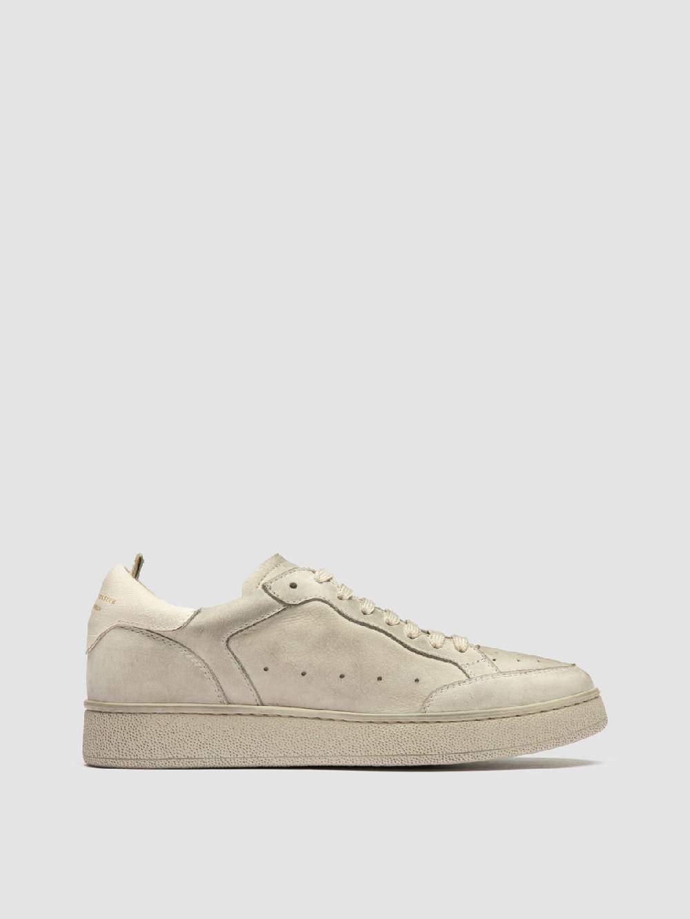 Officine Creative THE ANSWER 107 Sneaker Basse in Nabuk Bianco Sporco I Più Venduti