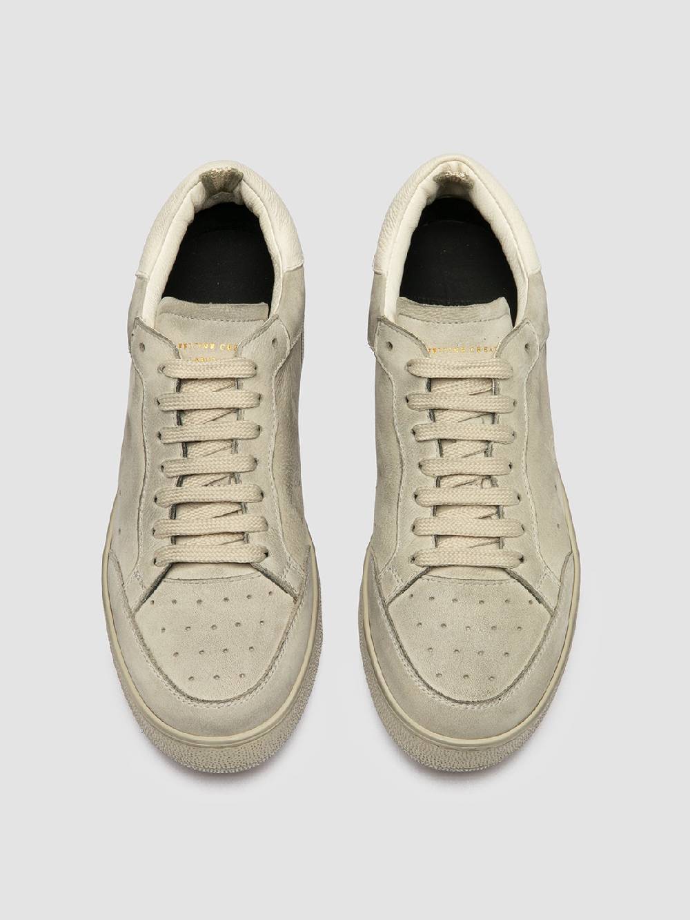 Officine Creative THE ANSWER 107 Sneaker Basse in Nabuk Bianco Sporco I Più Venduti