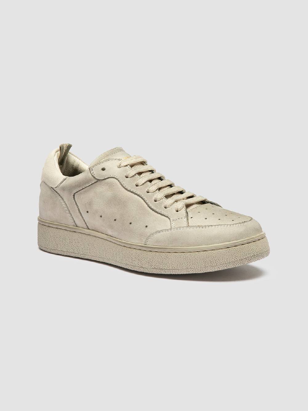 Officine Creative THE ANSWER 107 Sneaker Basse in Nabuk Bianco Sporco I Più Venduti