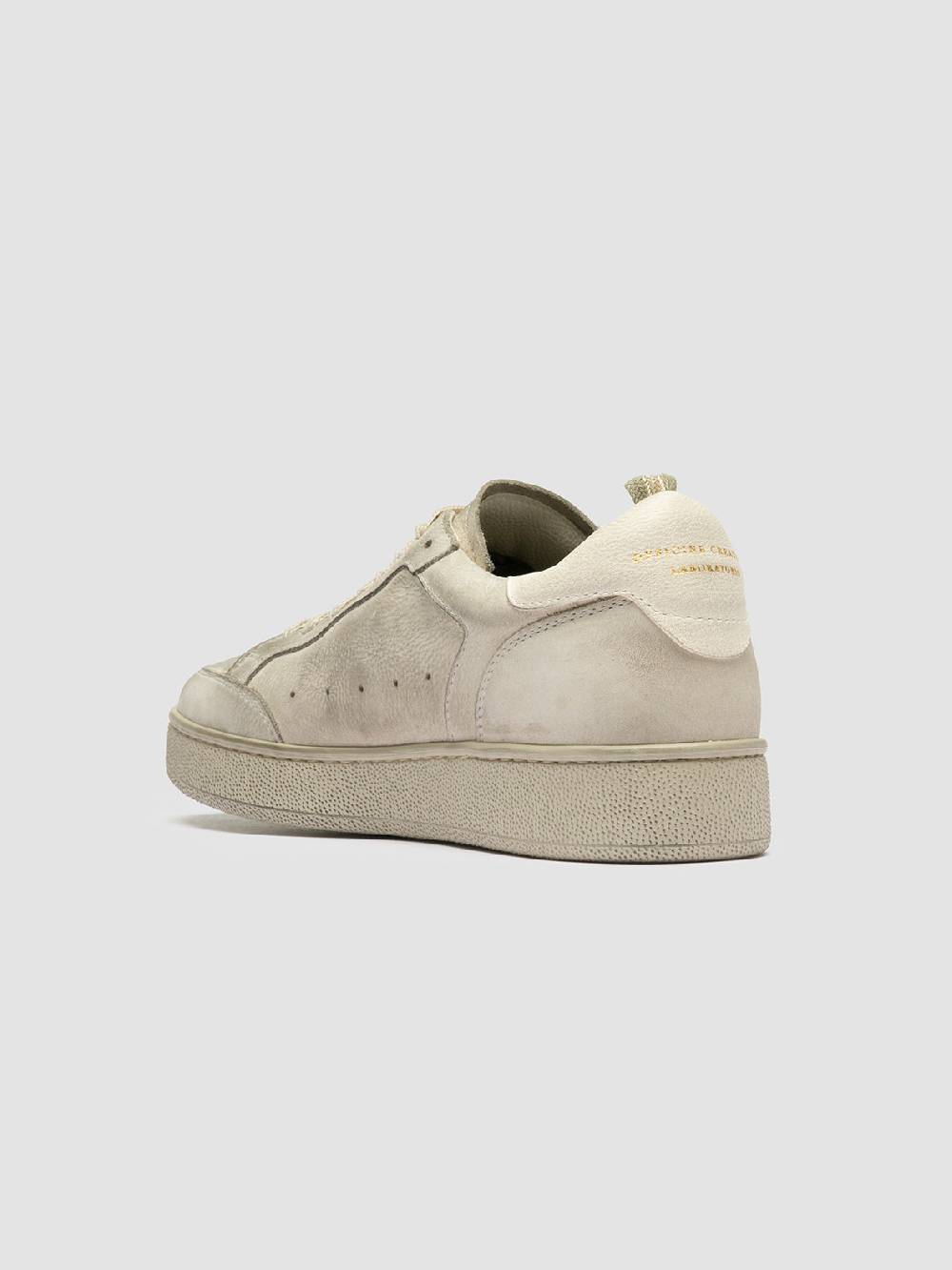 Officine Creative THE ANSWER 107 Sneaker Basse in Nabuk Bianco Sporco I Più Venduti