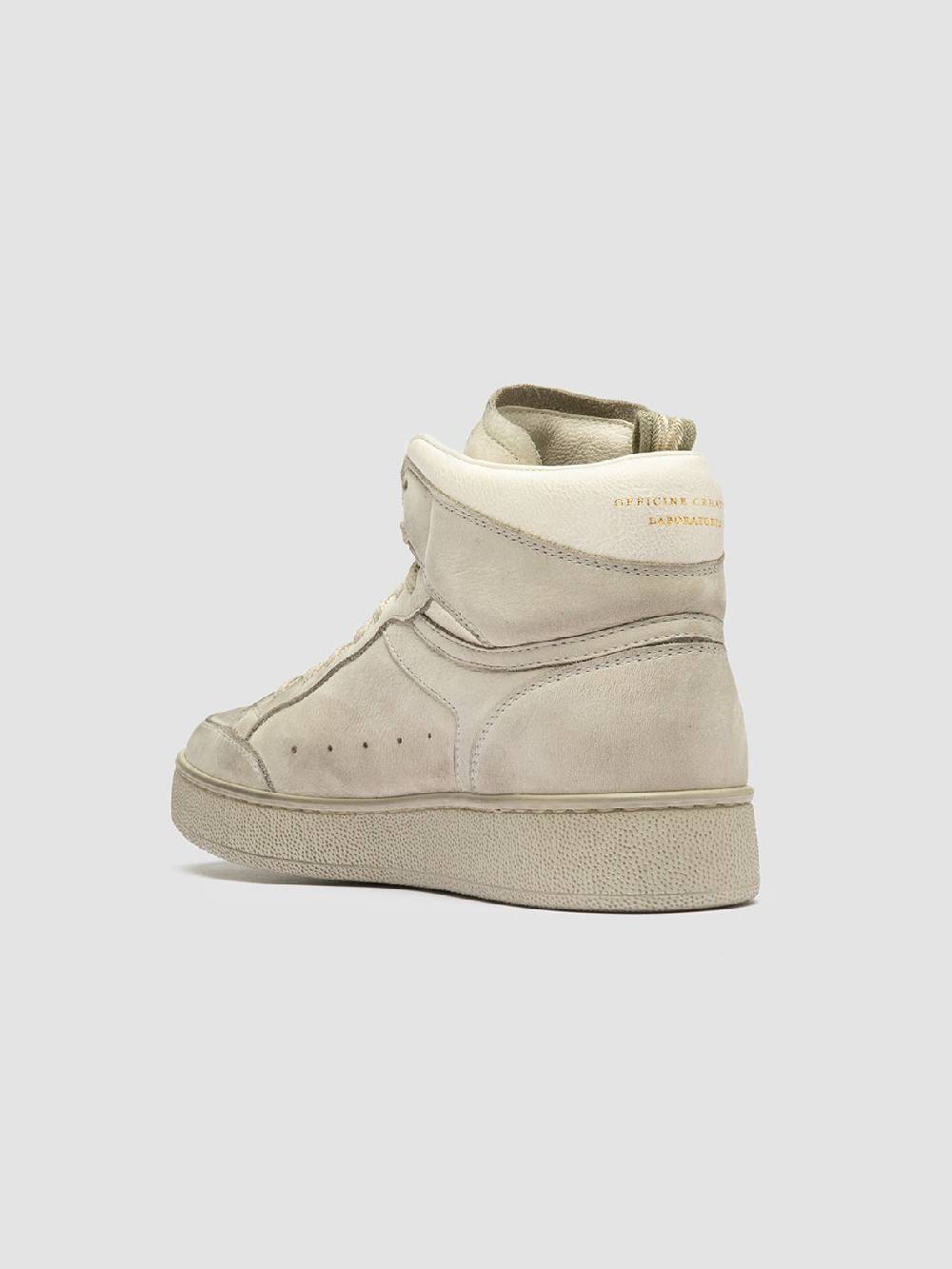 Officine Creative THE ANSWER 108 Sneaker Alte in Nabuk Bianco Sporco Vendite Flash