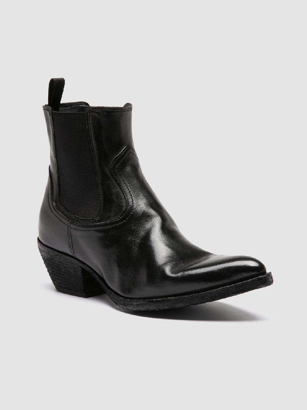 Officine Creative WANDA DD 102 Stivaletti Chelsea in Pelle Nera Negozio