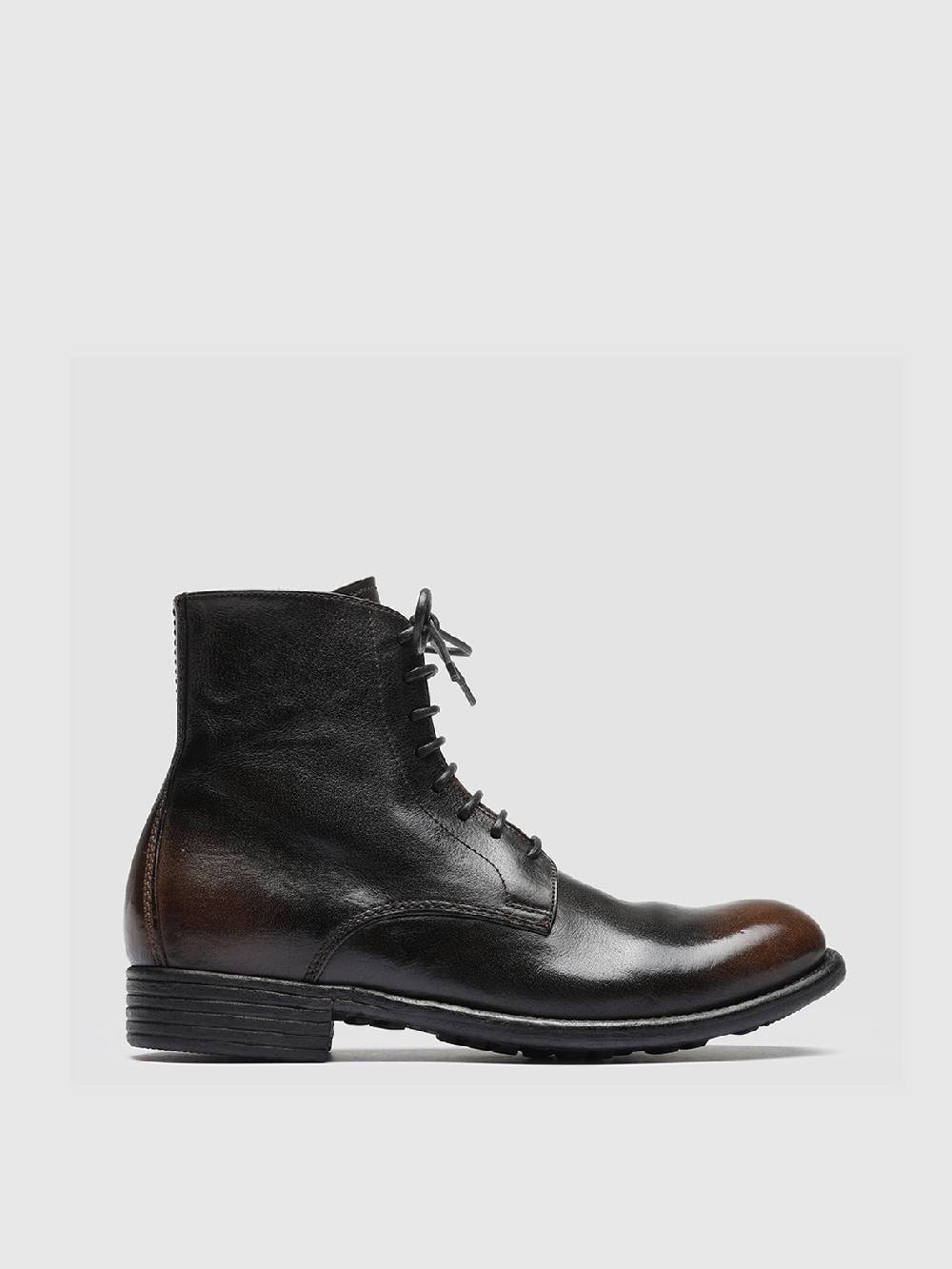 Officine Creative CALIXTE 002 Stivali in Pelle Nera con Zip Moda