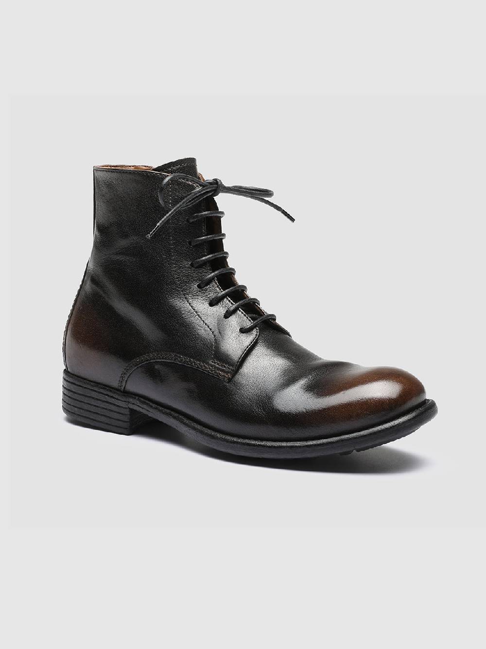 Officine Creative CALIXTE 002 Stivali in Pelle Nera con Zip Moda