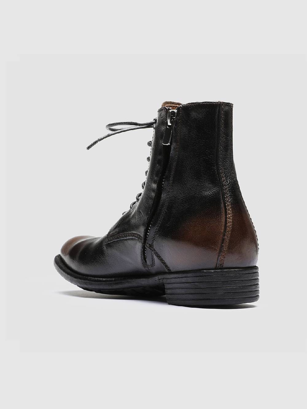 Officine Creative CALIXTE 002 Stivali in Pelle Nera con Zip Moda