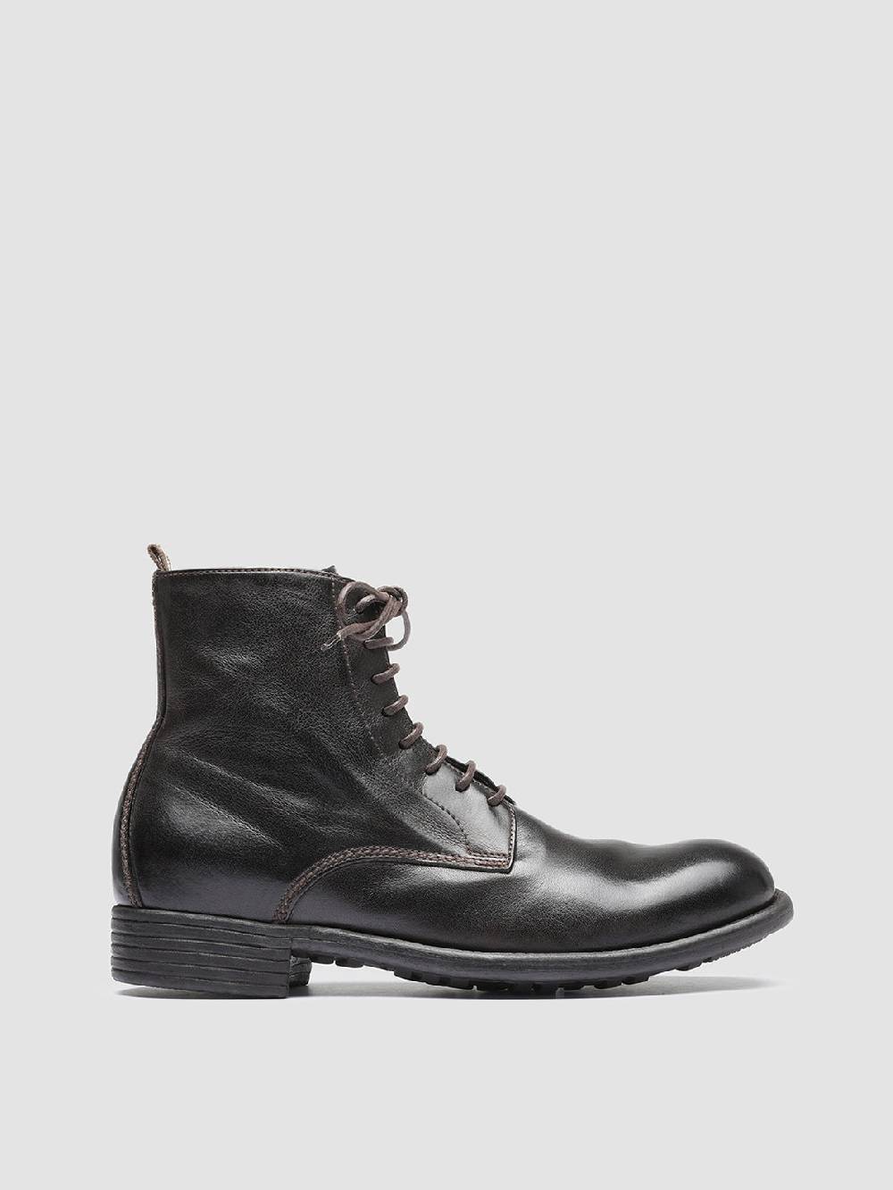 Officine Creative CALIXTE 002 Stivaletti in Pelle Marrone con Zip Spedizione gratuita