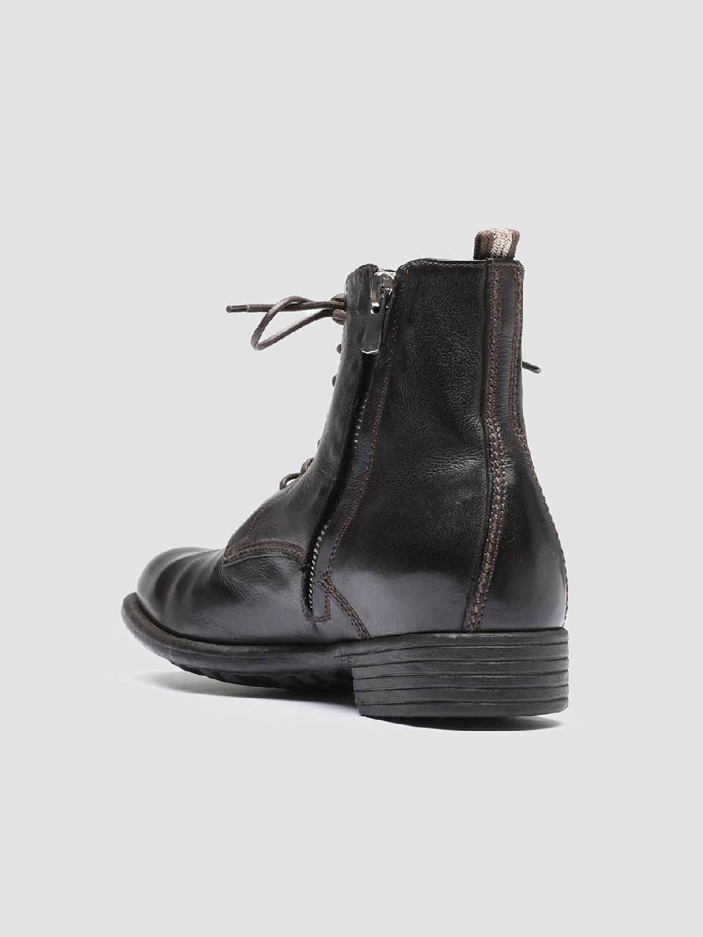 Officine Creative CALIXTE 002 Stivaletti in Pelle Marrone con Zip Spedizione gratuita