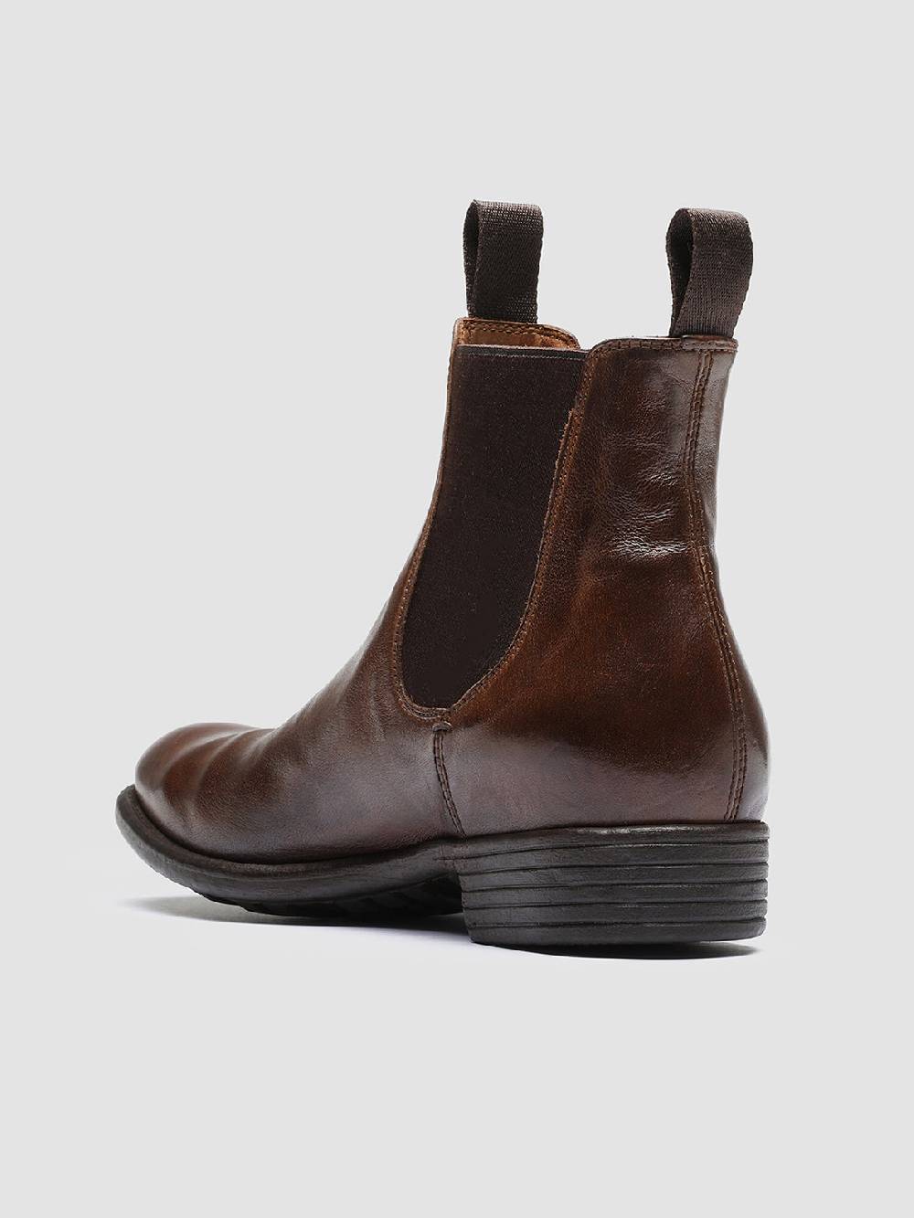 Officine Creative CALIXTE 004 Stivaletti Chelsea in Pelle Marrone Comprare a buon mercato
