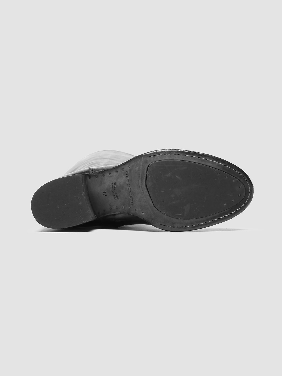 Officine Creative DENNER 116 Stivali Zip in Pelle Nera Grande vendita