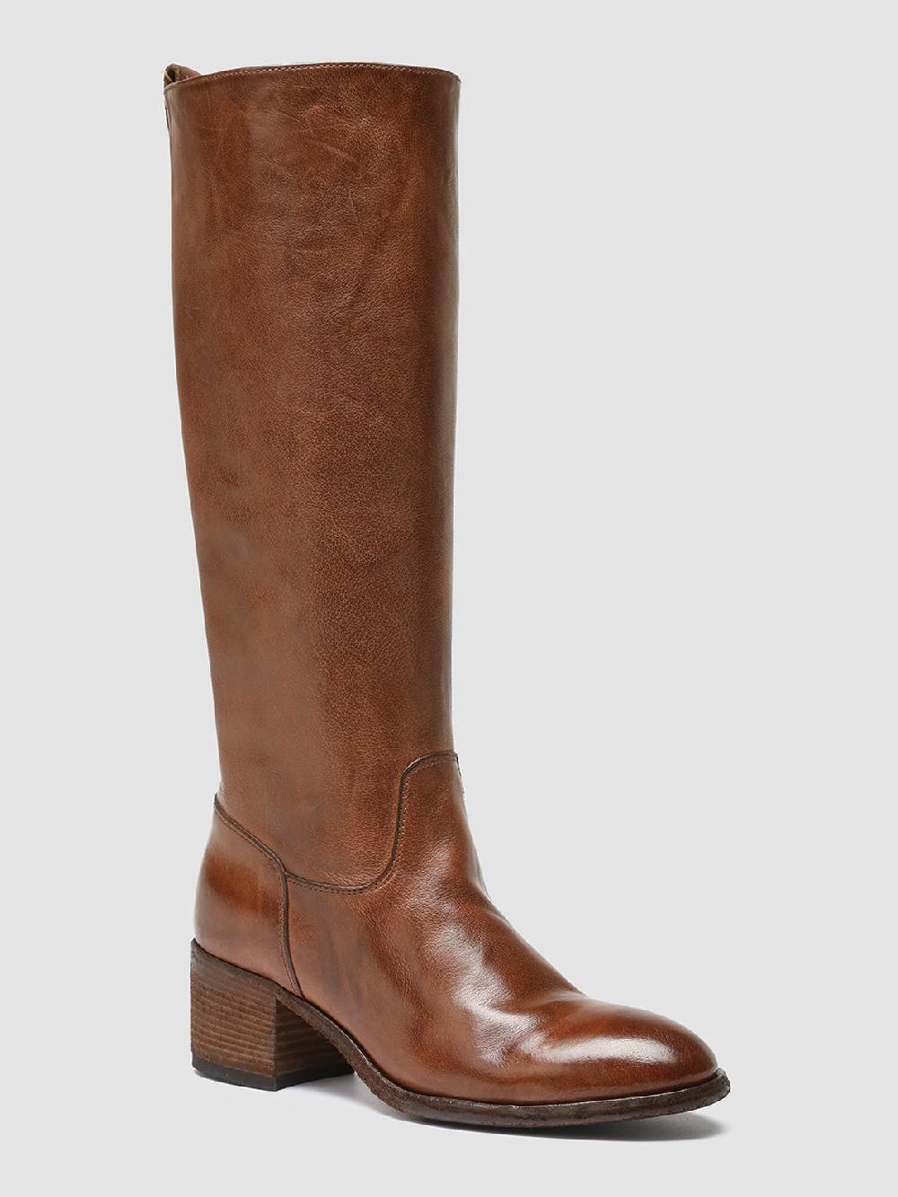 Officine Creative DENNER 116 Stivali Zip in Pelle Marrone Flash Sale