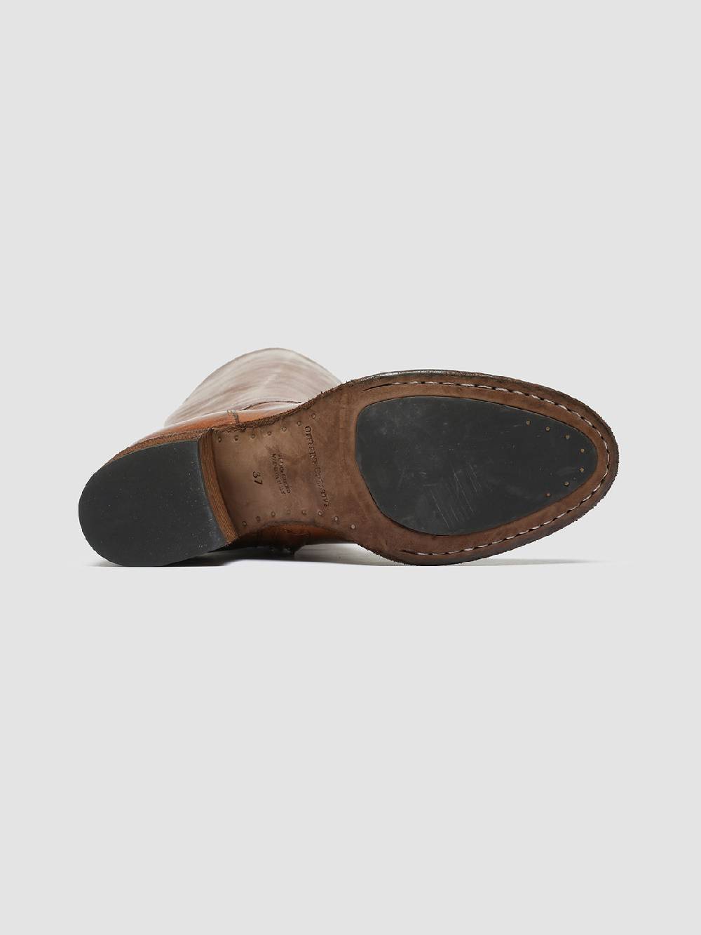 Officine Creative DENNER 116 Stivali Zip in Pelle Marrone Flash Sale