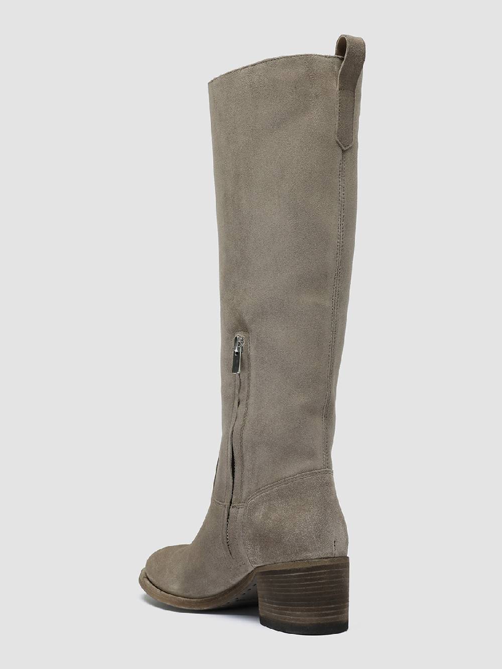 Officine Creative DENNER 116 Stivali Zip in Camoscio Grigio Fornitura limitata
