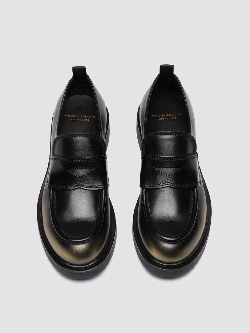 Officine Creative ENGINEER 101 Mocassini Penny in Pelle Metallizzata Shopping online