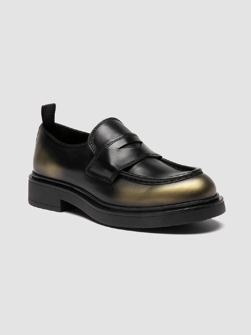 Officine Creative ENGINEER 101 Mocassini Penny in Pelle Metallizzata Shopping online