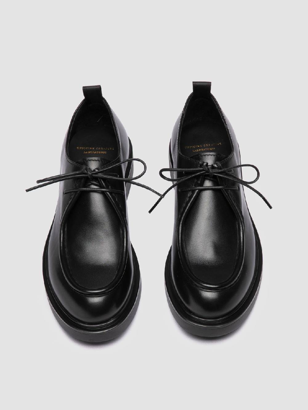Officine Creative ENGINEER 102 Derby in Pelle Nera Offerta esclusiva