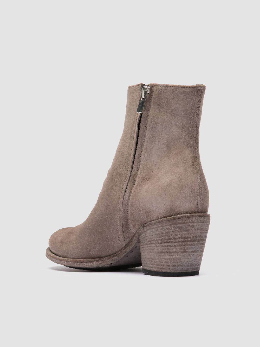 Officine Creative GODEAU 001 Stivali con Zip in Pelle Scamosciata Tortora Cyber Monday