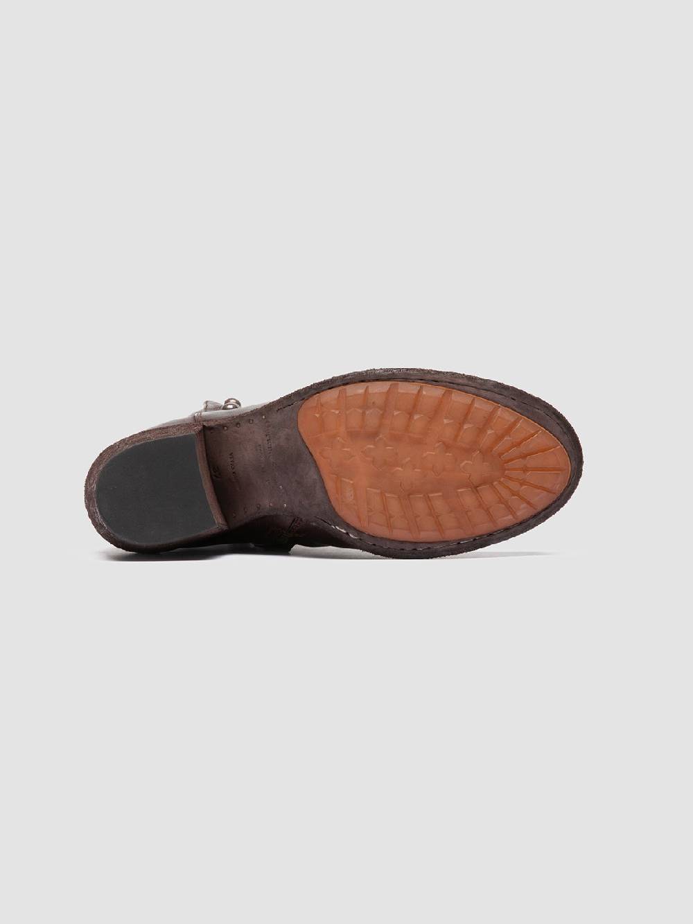 Officine Creative GODEAU 004 Stivali con Zip in Pelle Marrone Offerta natalizia