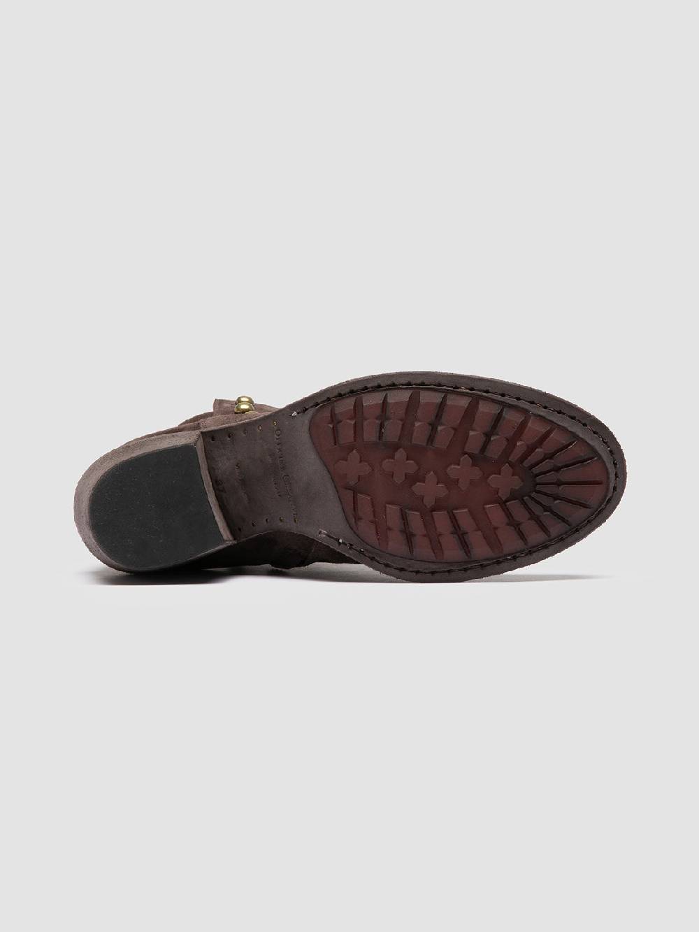 Officine Creative GODEAU 004 Stivali con Zip in Pelle Scamosciata Marrone Offerta Pasqua