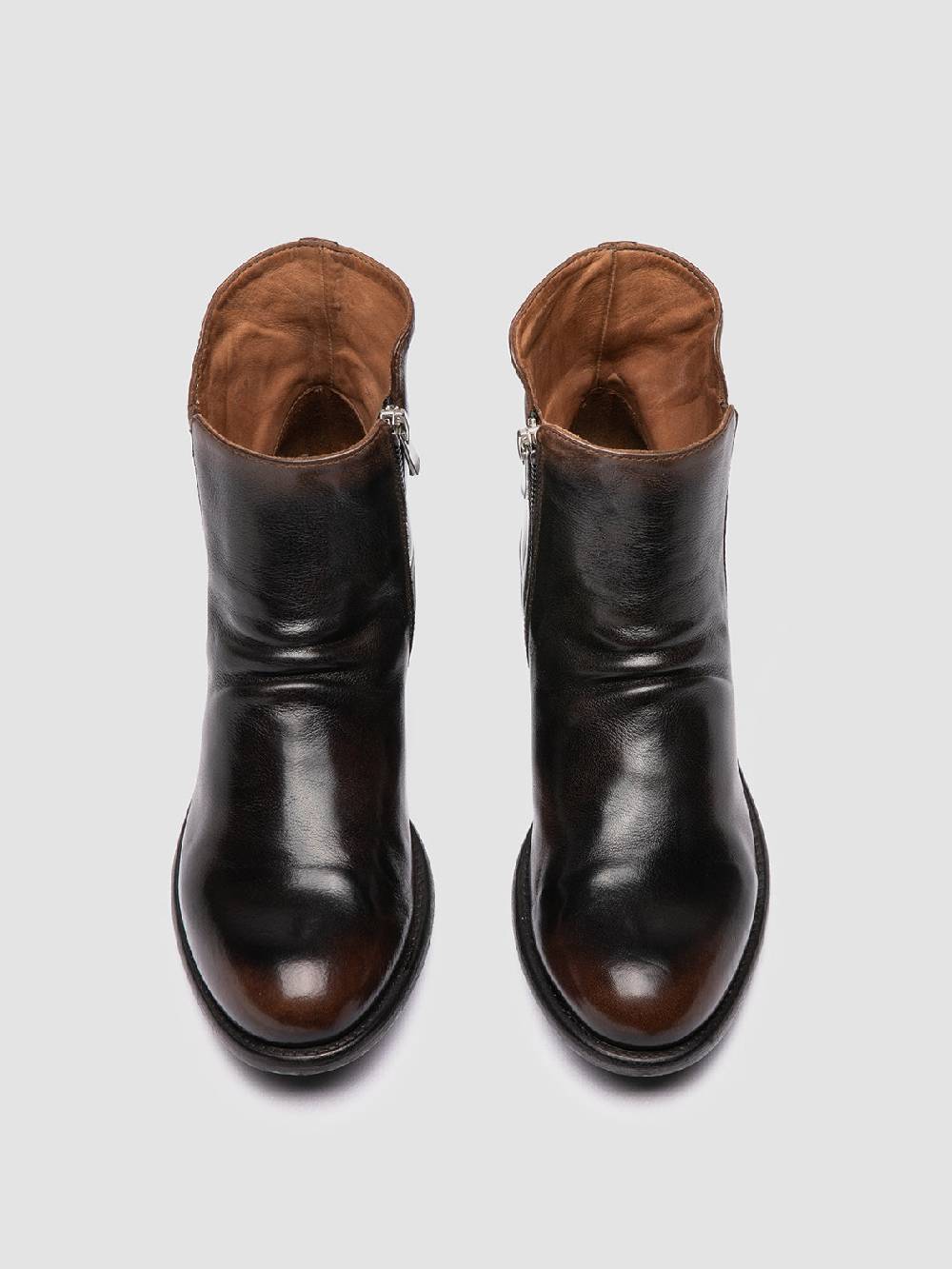 Officine Creative LIS 001 Stivali con Zip in Pelle Marrone Vendita calda