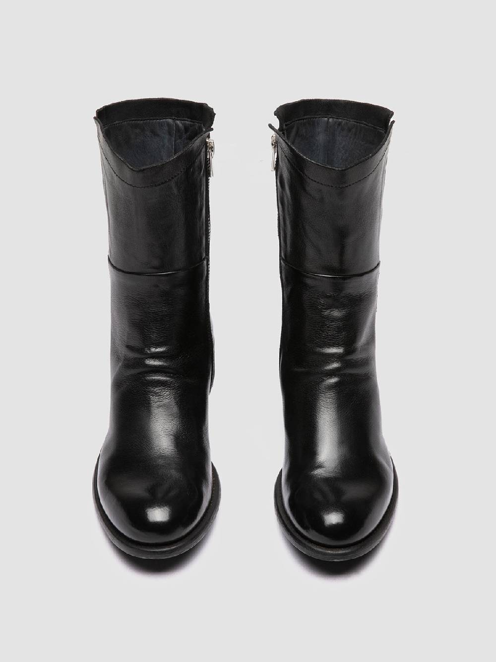 Officine Creative LIS 002 Stivali con Zip in Pelle Nera Latest fashion