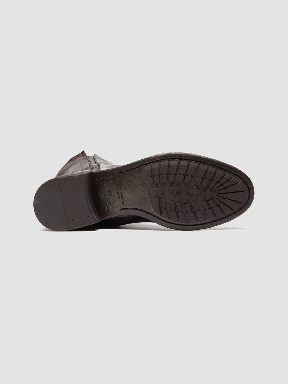 Officine Creative LIS 002 Stivali con Zip in Pelle Marrone Online Outlet