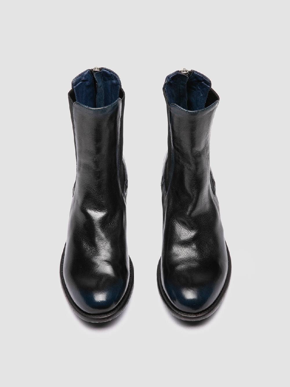Officine Creative LIS 003 Stivaletti Chelsea in Pelle Blu Offerta temporanea