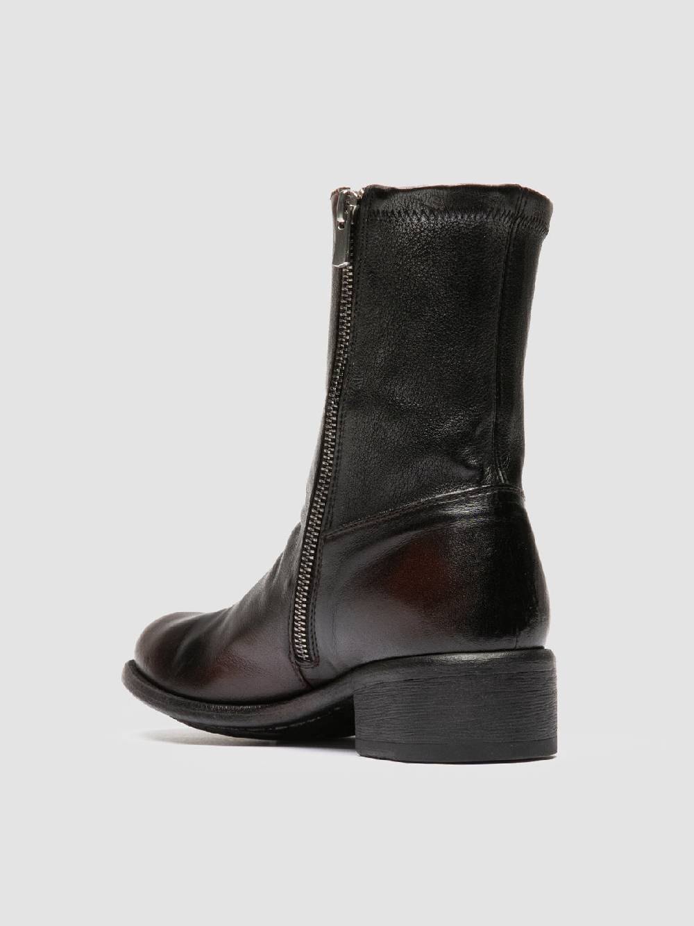 Officine Creative LIS 004 Stivali con Zip in Pelle Marrone Nuovi prodotti