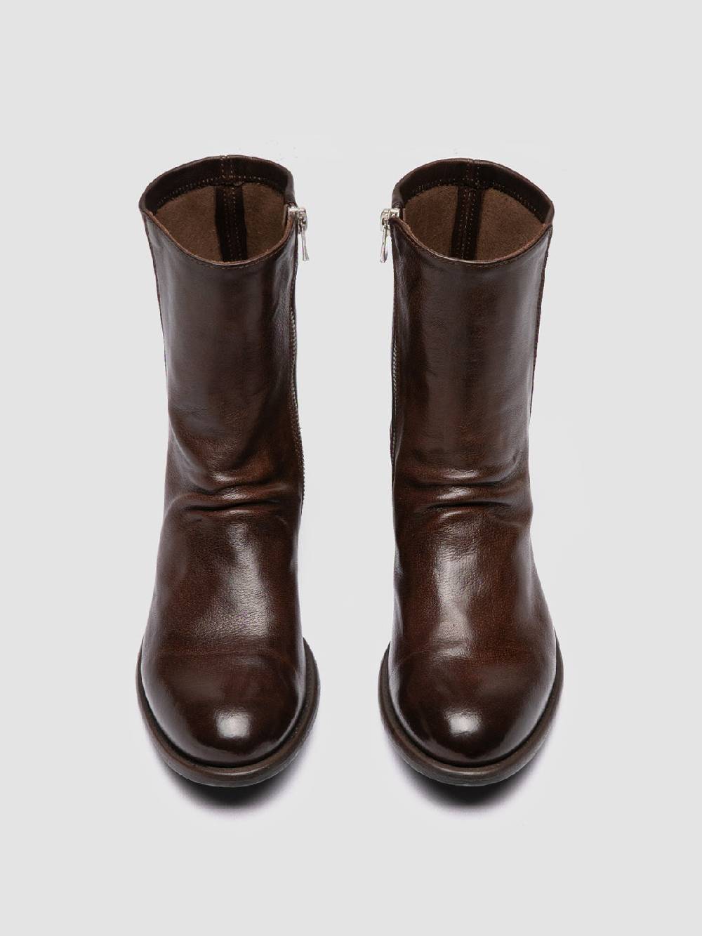 Officine Creative LIS 004 Stivali con Zip in Pelle Marrone Bestseller