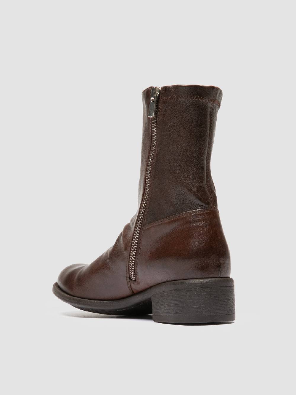 Officine Creative LIS 004 Stivali con Zip in Pelle Marrone Bestseller
