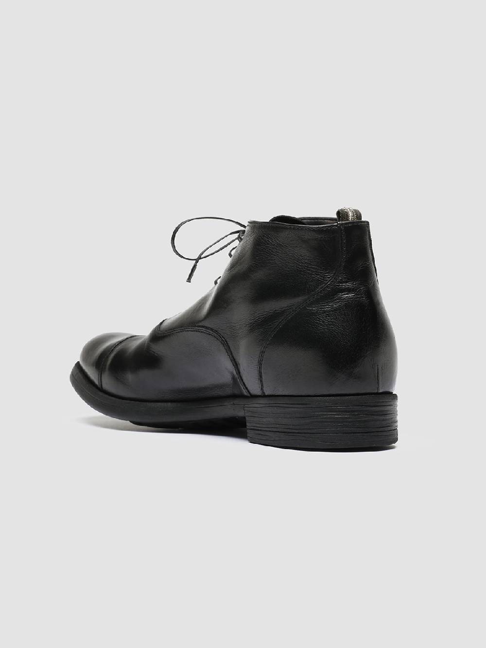 Officine Creative CHRONICLE 057 Stivali Stringati in Pelle Nera Offerte stagionali