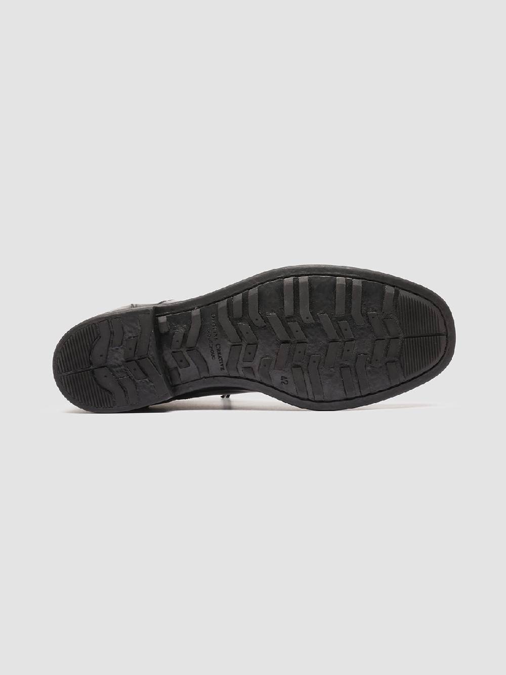 Officine Creative CHRONICLE 057 Stivali Stringati in Pelle Nera Offerte stagionali