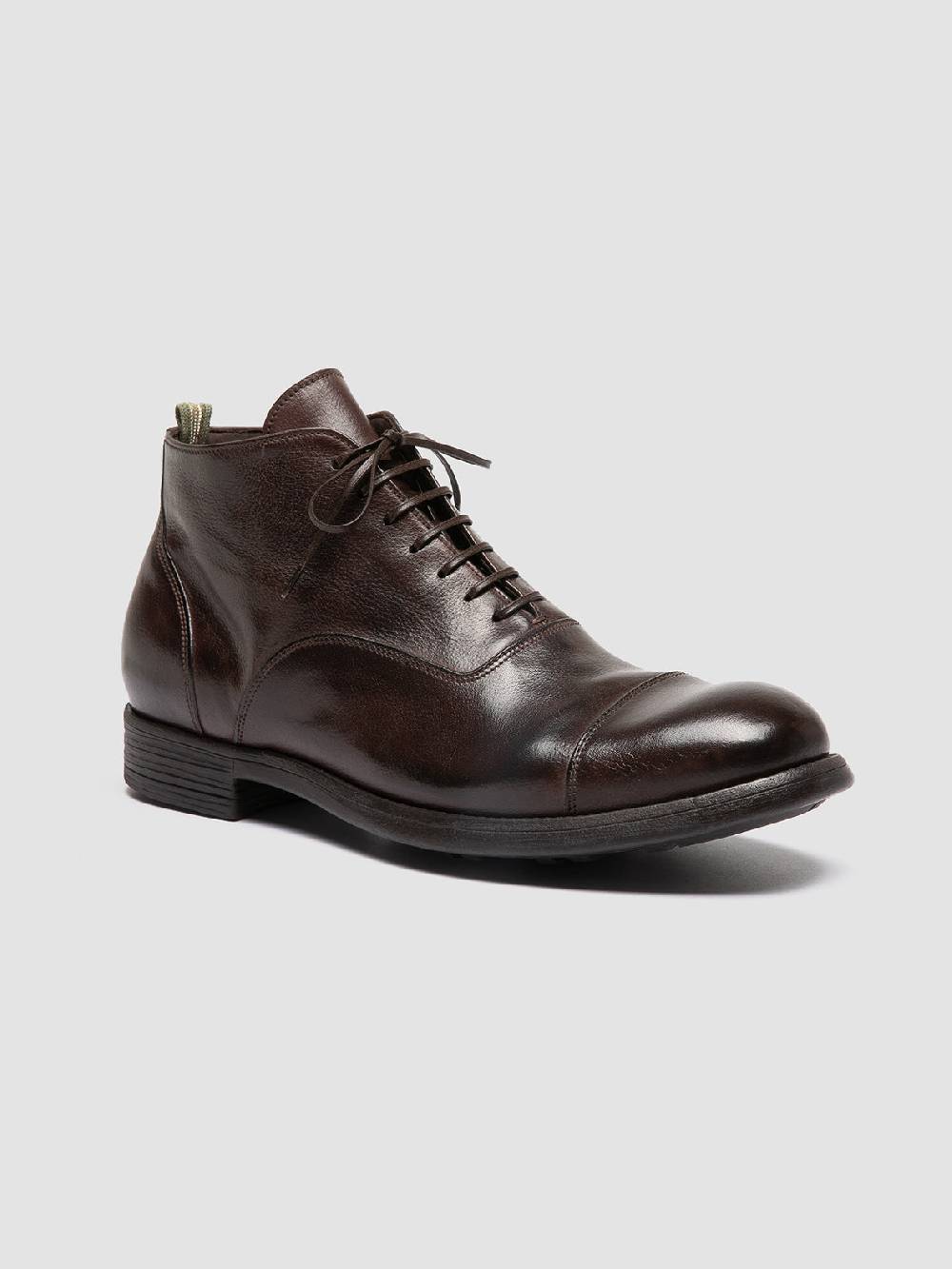 Officine Creative CHRONICLE 057 Stivali Stringati in Pelle Marrone Liquidazione