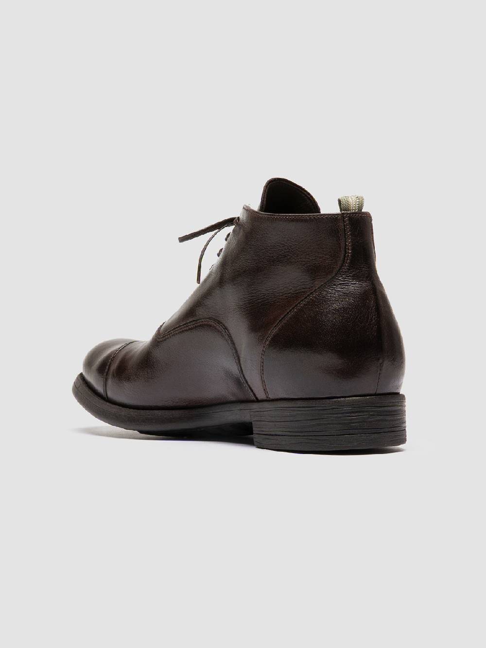 Officine Creative CHRONICLE 057 Stivali Stringati in Pelle Marrone Liquidazione