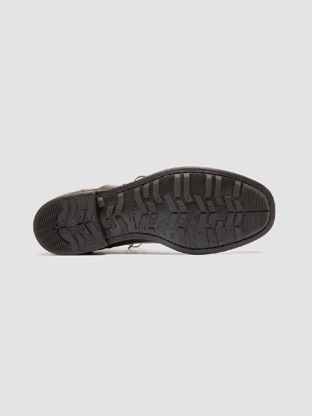 Officine Creative CHRONICLE 057 Stivali Stringati in Pelle Marrone Liquidazione