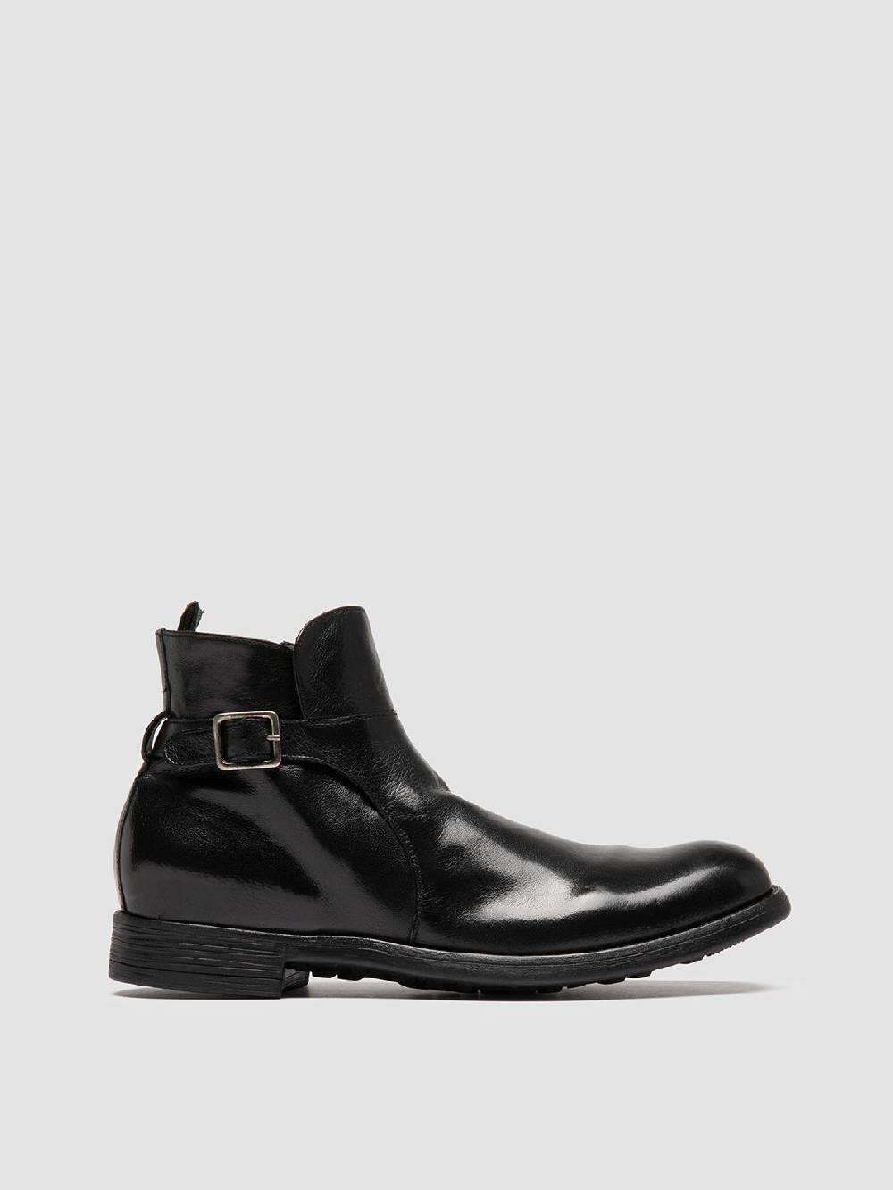Officine Creative CHRONICLE 068 Stivali con Zip in Pelle Nera Offerte speciali