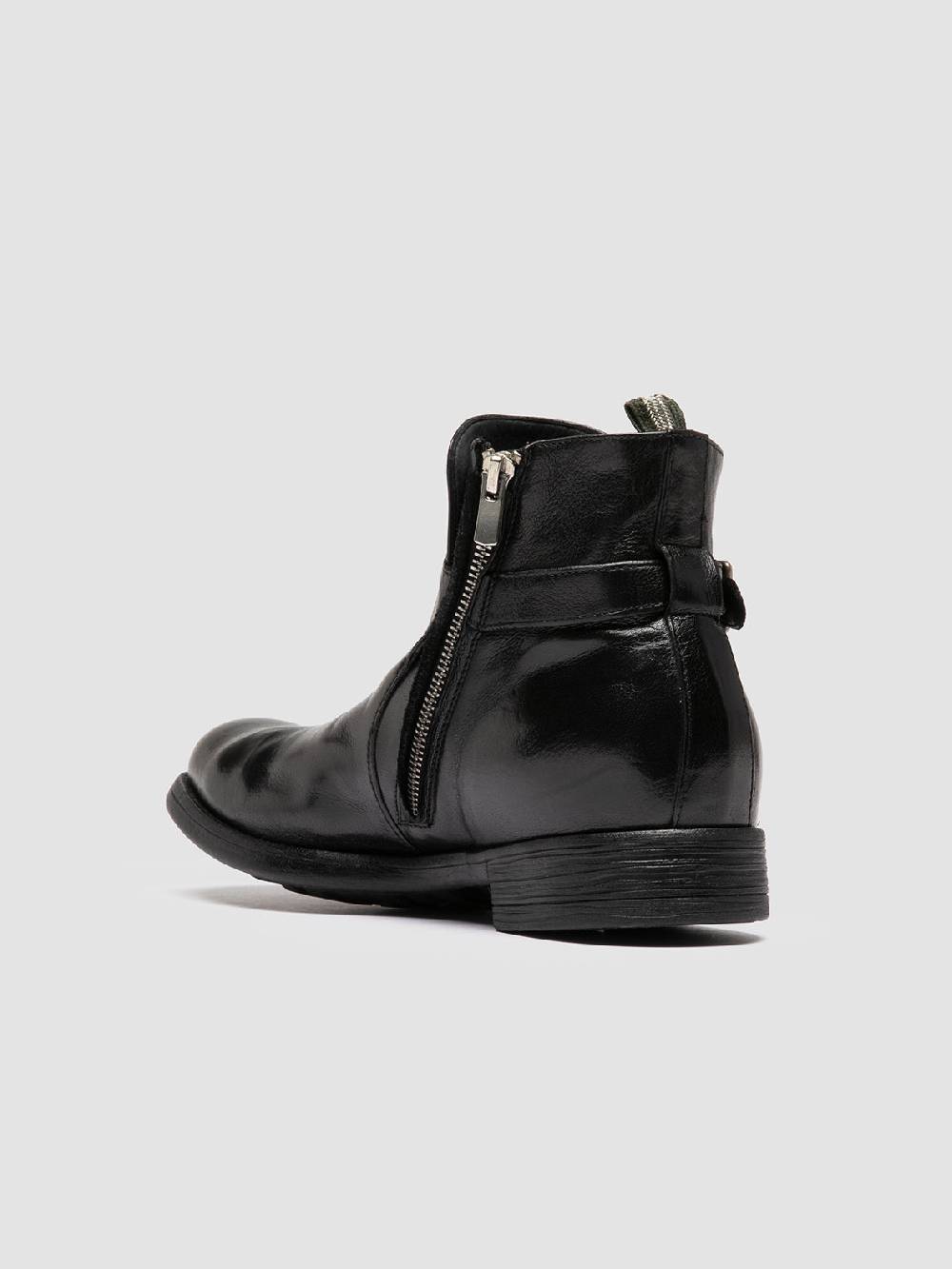 Officine Creative CHRONICLE 068 Stivali con Zip in Pelle Nera Offerte speciali