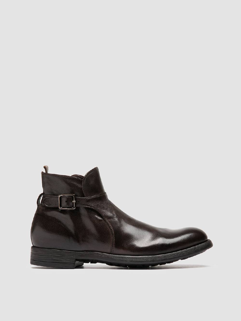 Officine Creative CHRONICLE 068 Stivali con Zip in Pelle Marrone Enormi risparmi