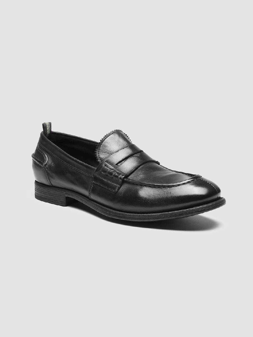 Officine Creative CHRONICLE 144 Mocassini Penny Loafer in Pelle Nera Sconti VIP
