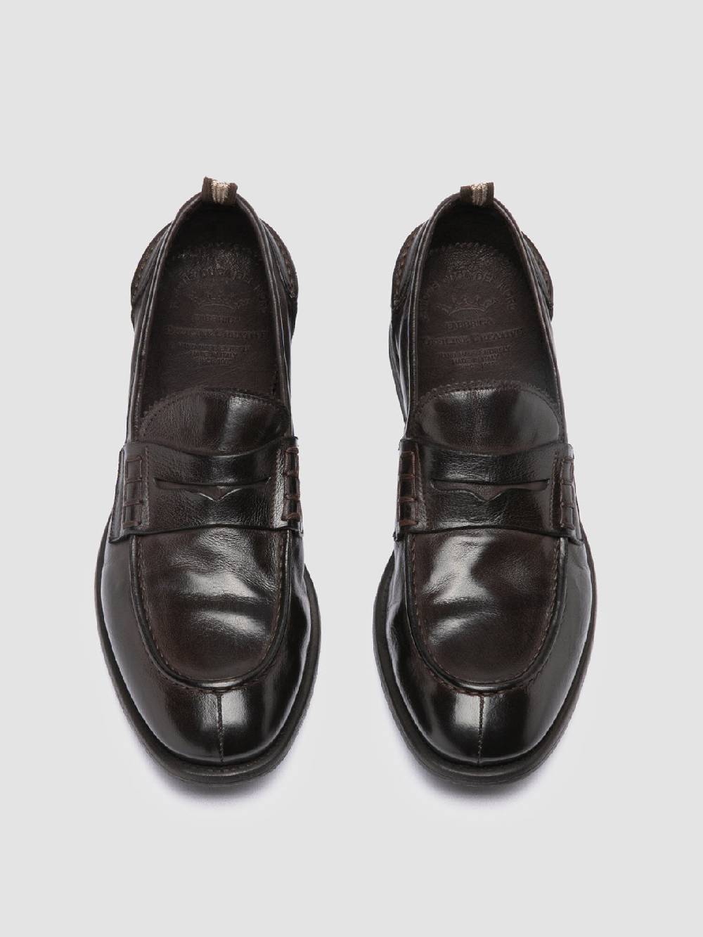 Officine Creative CHRONICLE 144 Mocassini Penny Loafer in Pelle Marrone Prezzo basso