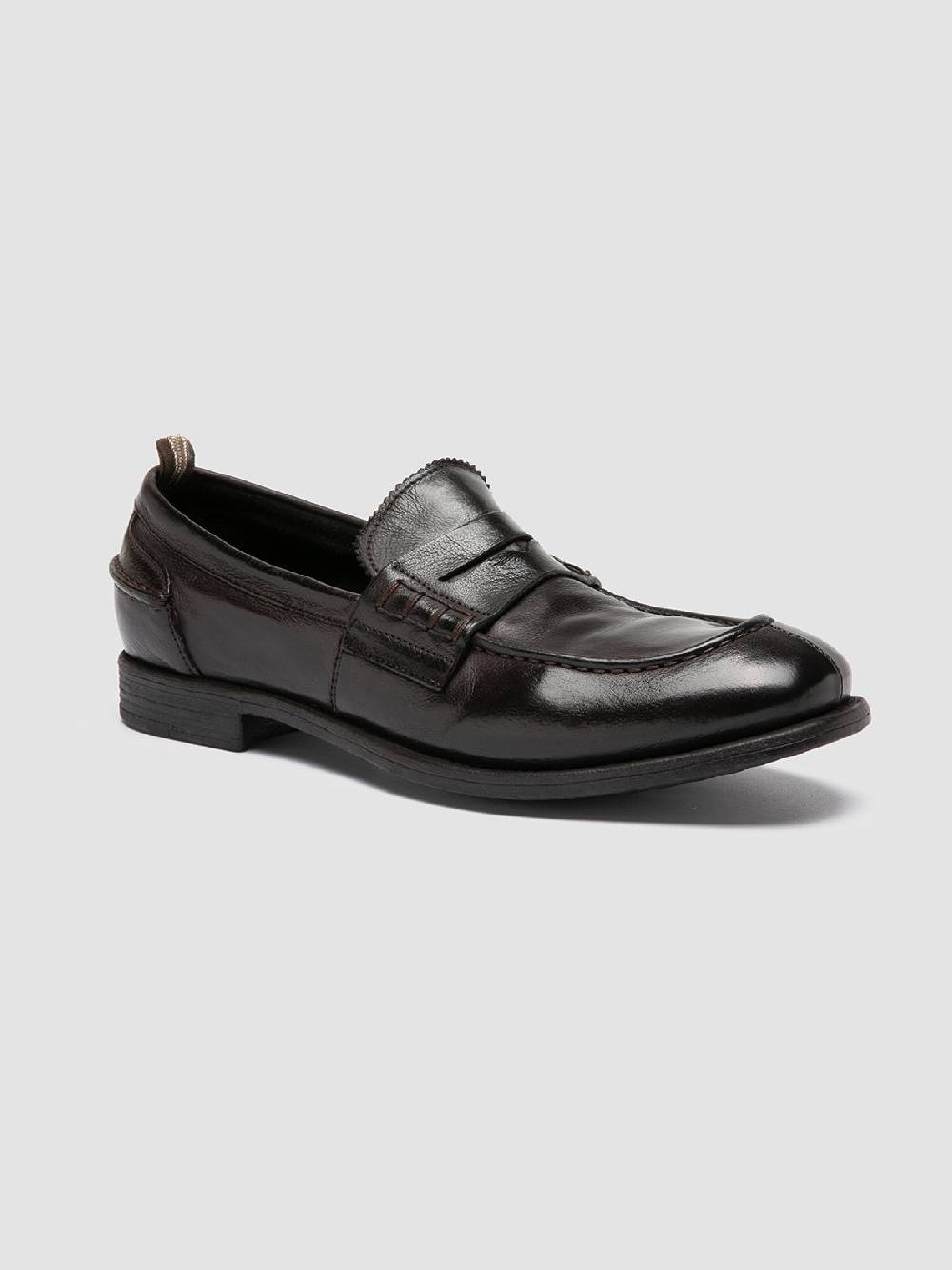 Officine Creative CHRONICLE 144 Mocassini Penny Loafer in Pelle Marrone Prezzo basso