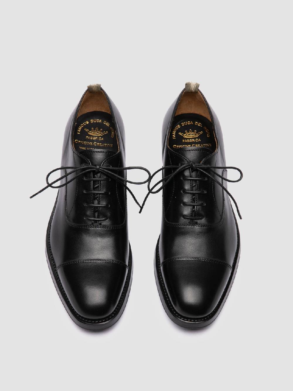 Officine Creative CONSULTANT 003 Oxford in Pelle Nera Super Saving Price