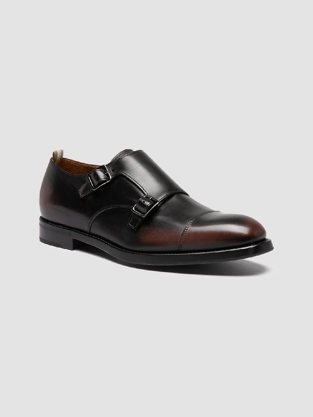 Officine Creative CONSULTANT 004 Monk Strap in Pelle Marrone Ritorno libero