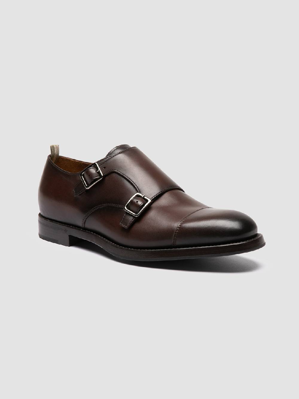 Officine Creative CONSULTANT 004 Monk Strap in Pelle Marrone Rilascio limitato