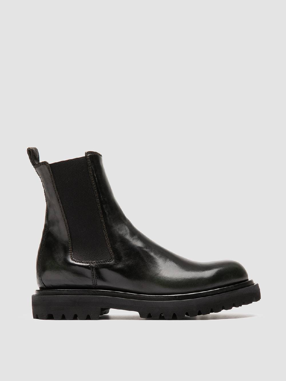 Officine Creative EVENTUAL DD 103 Stivaletti Chelsea in Pelle Verde ACQUISTA ORA
