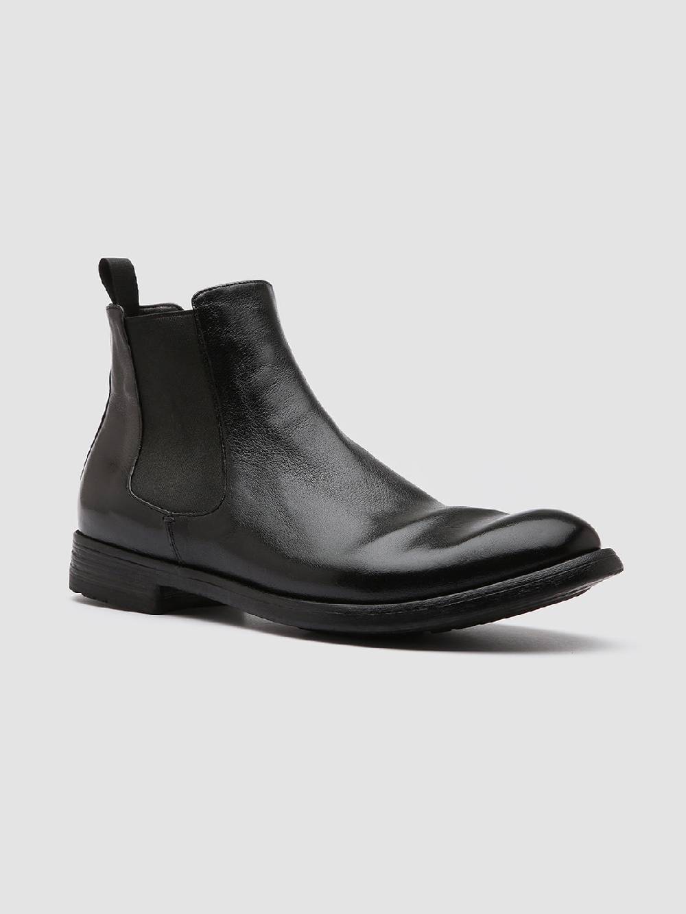 Officine Creative HIVE 007 Stivaletti Chelsea in Pelle Nera Fino al 65% di sconto
