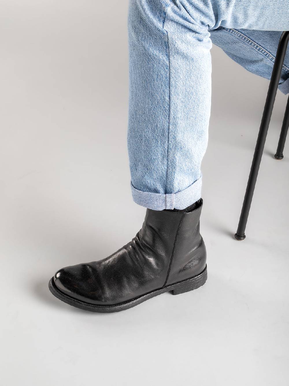 Officine Creative HIVE 010 Stivali in Pelle Nera Sostegno trimestrale