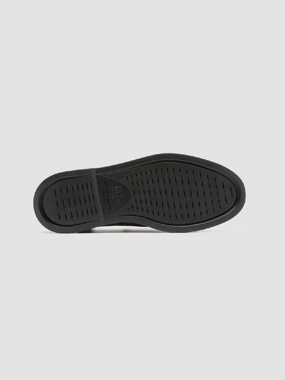 Officine Creative BONES 011 Stivaletti Chelsea in Pelle Scamosciata Nera Fino al 55% di sconto